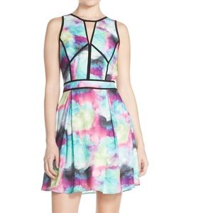 Tie Dye fit and flare Dress